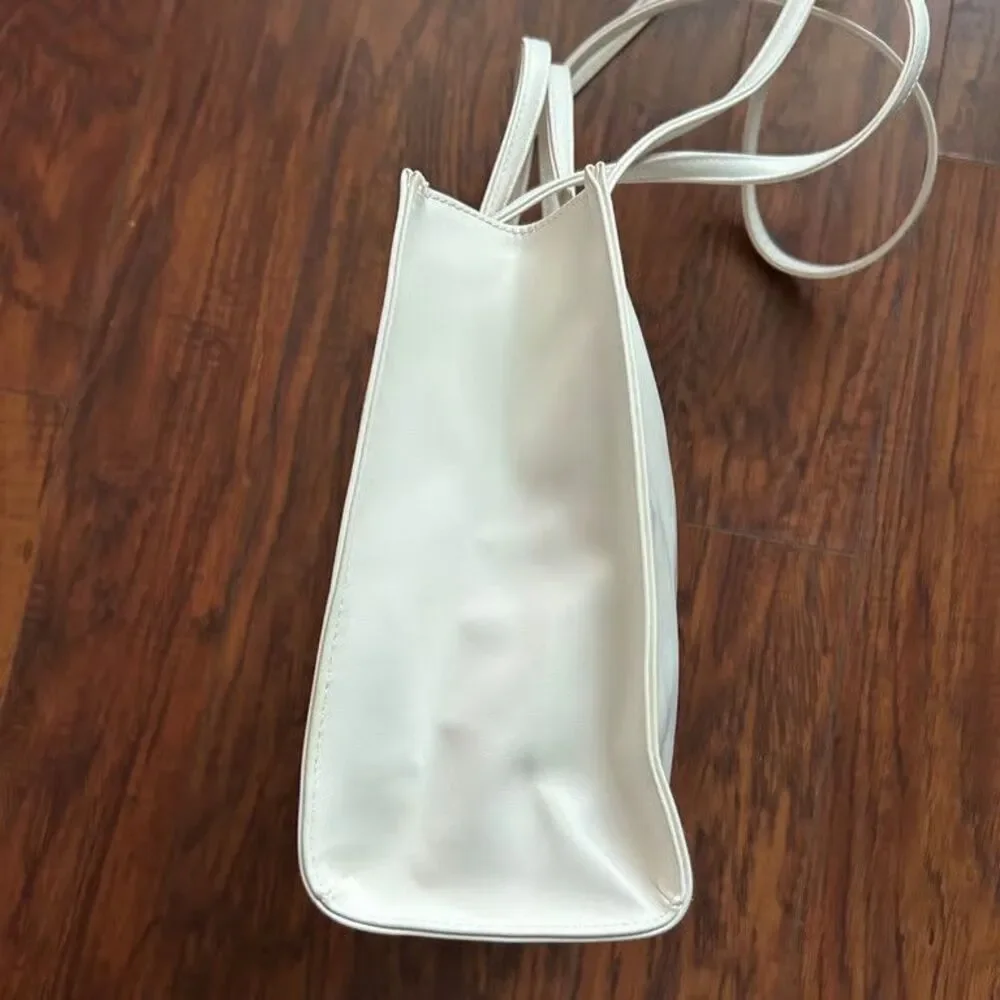 Telfar Shopping Bag Medium White Tote Crossbody Purse Vegan Leather Made in USA